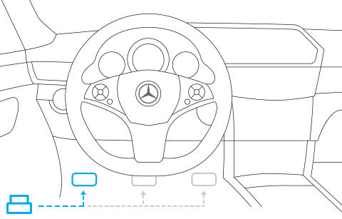 branchement de l'adaptateur et connexion via Bluetooth®