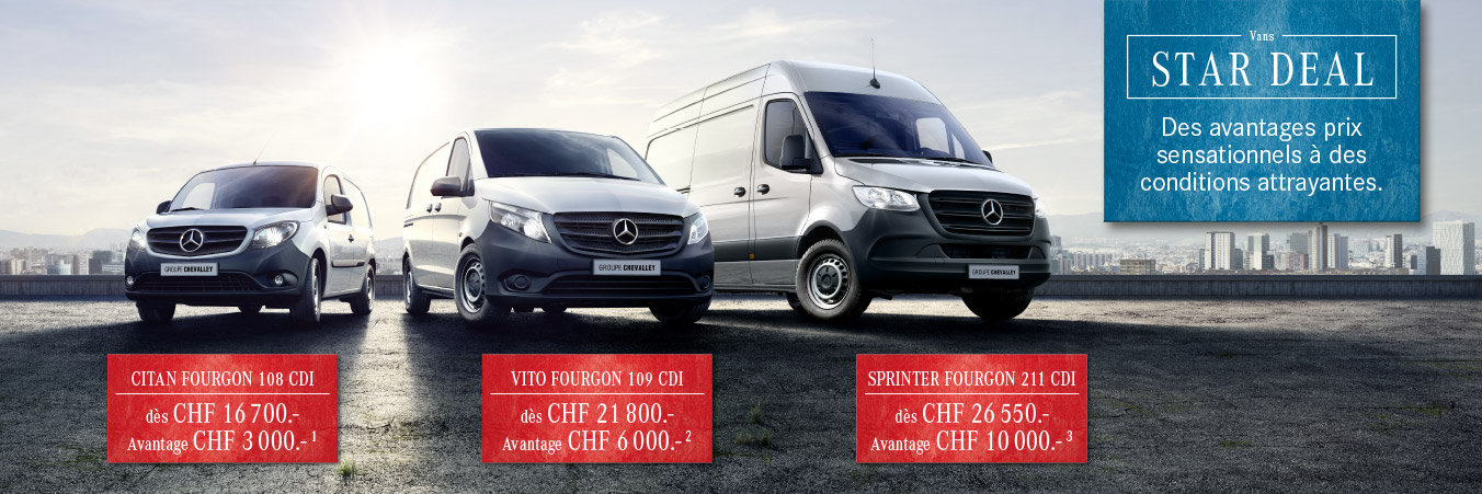 Avantages Mercedes STAR DEAL sur Sprinter, Vito & Citan