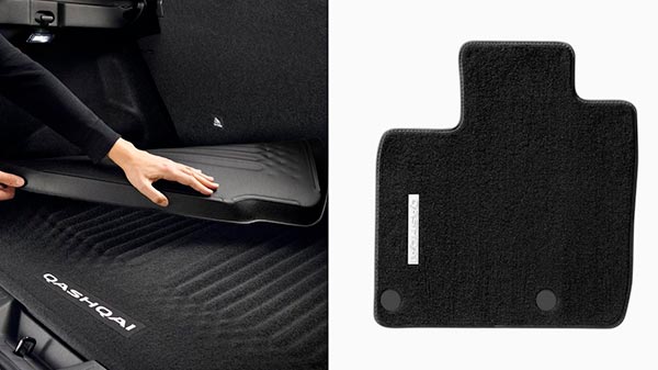 tapis-NIssan Kit tapis de coffre réversible et tapis de sol tissus Nissan