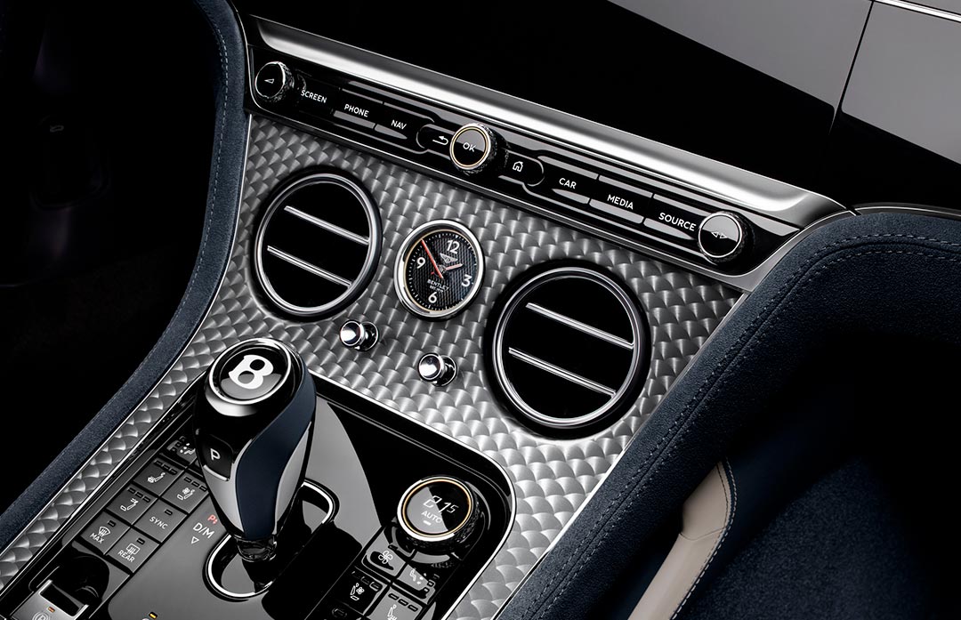 Bentley Continental GT Speed console Boîte de vitesse
