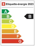 Etiquette énergie B 2023 Suisse