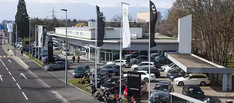 Garage Mercedes-Benz de la 'Athénée à Cointrin - Genève Groupe Chevalley