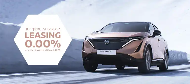 Offre de leasing 0% sur Nissan Ariya groupe chevalley